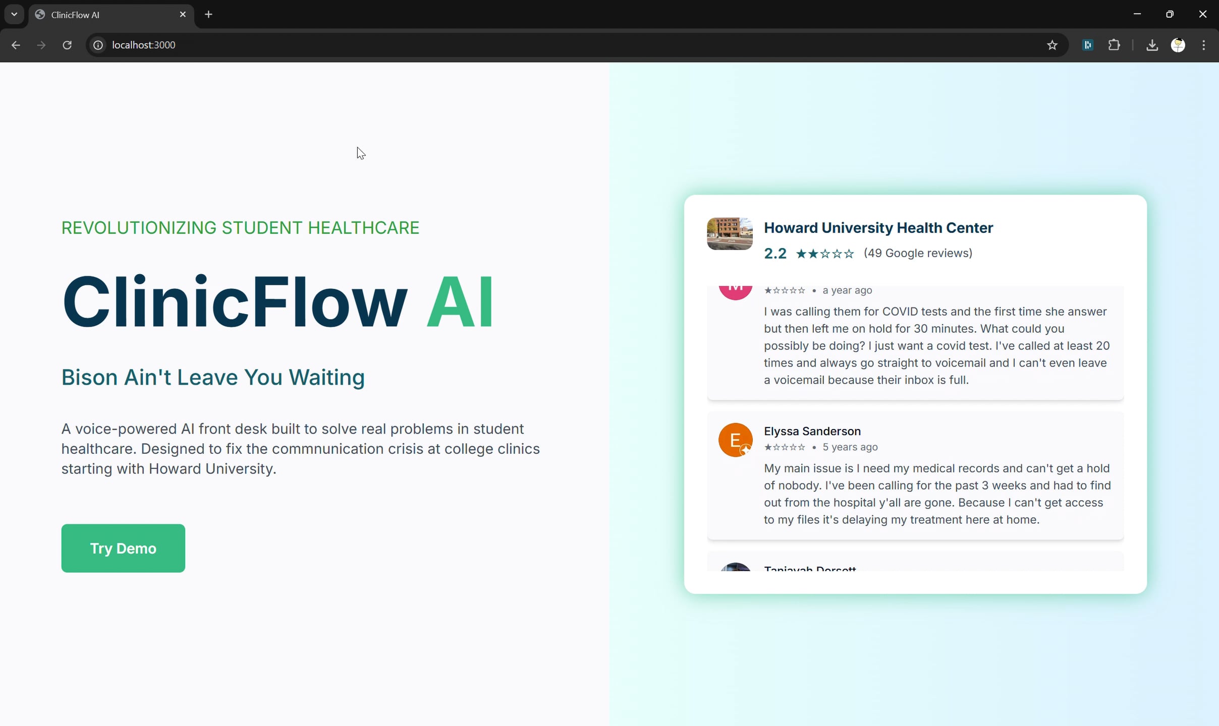 ClinicFlow Demo