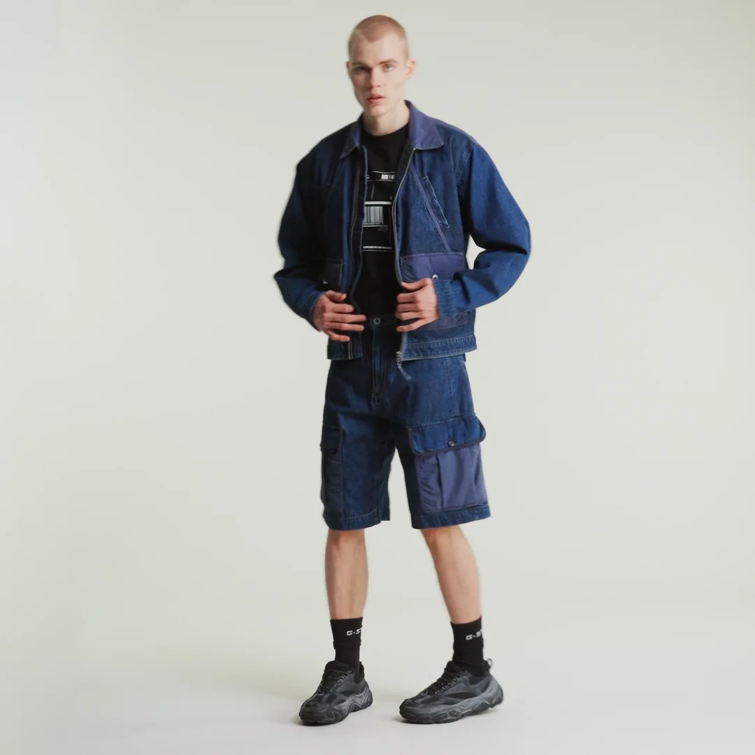 Bend 3D Cargo Shorts Fabric Mix | Dark blue | G-STAR® ZA