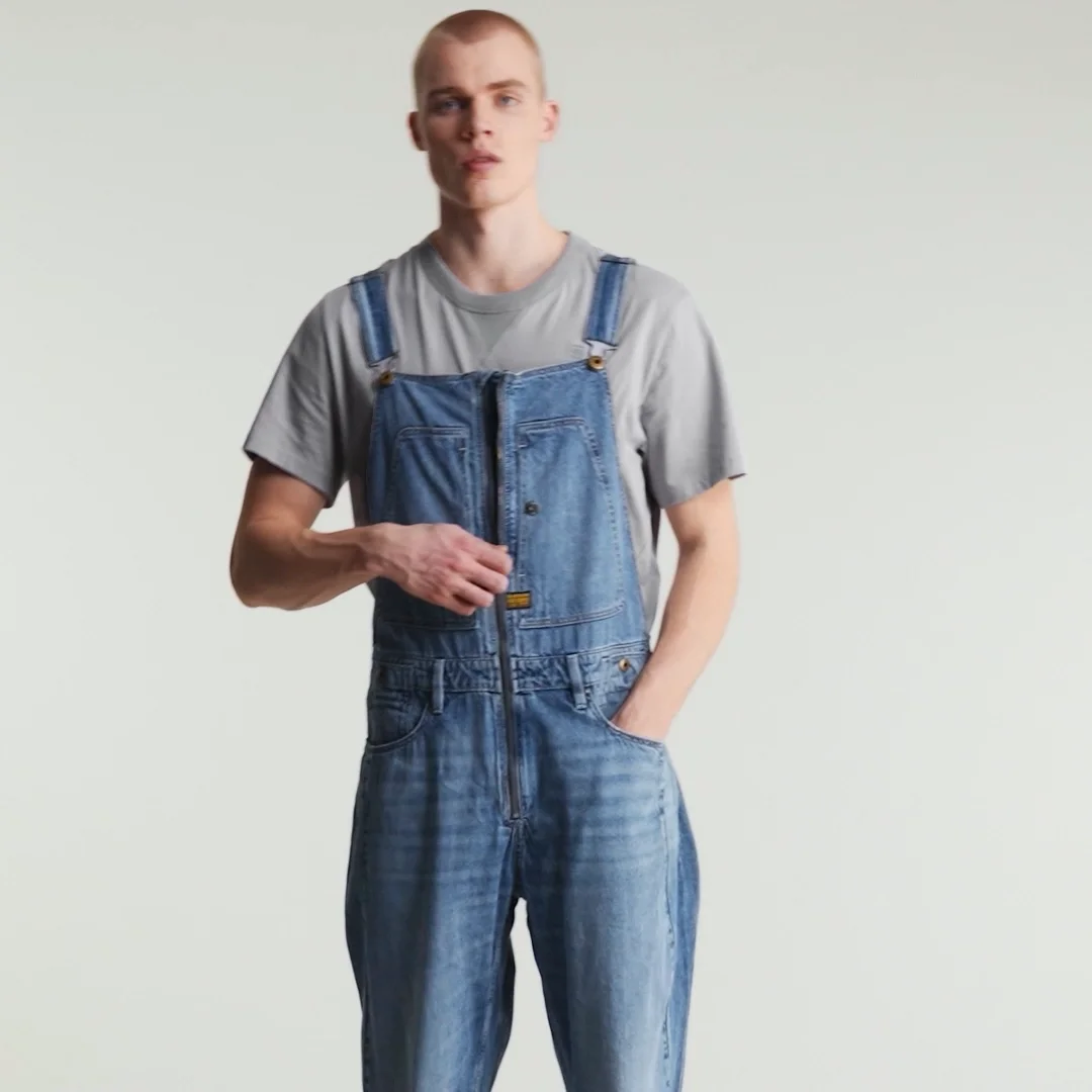 Denim Dungaree 3D Loose | Medium blue | G-STAR® US