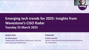 SASIG Webinar - Emerging tech trends for 2025: Insights from Wavestone’s CISO Radar 2025-03-25 11:00:05