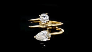1.50 ct. t.w. Lab-Grown Diamond Spiral Ring in 14kt Yellow Gold