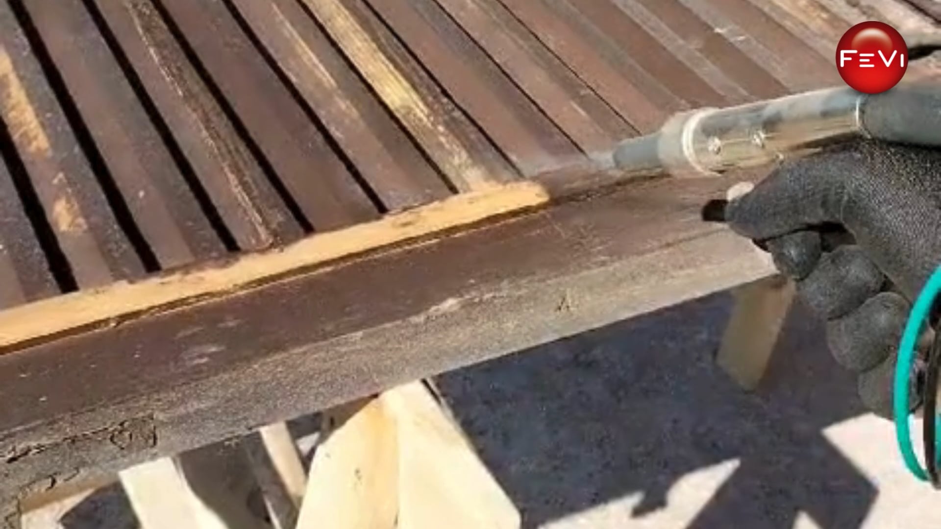 Sabbiatura persiana in legno con Sabix 8