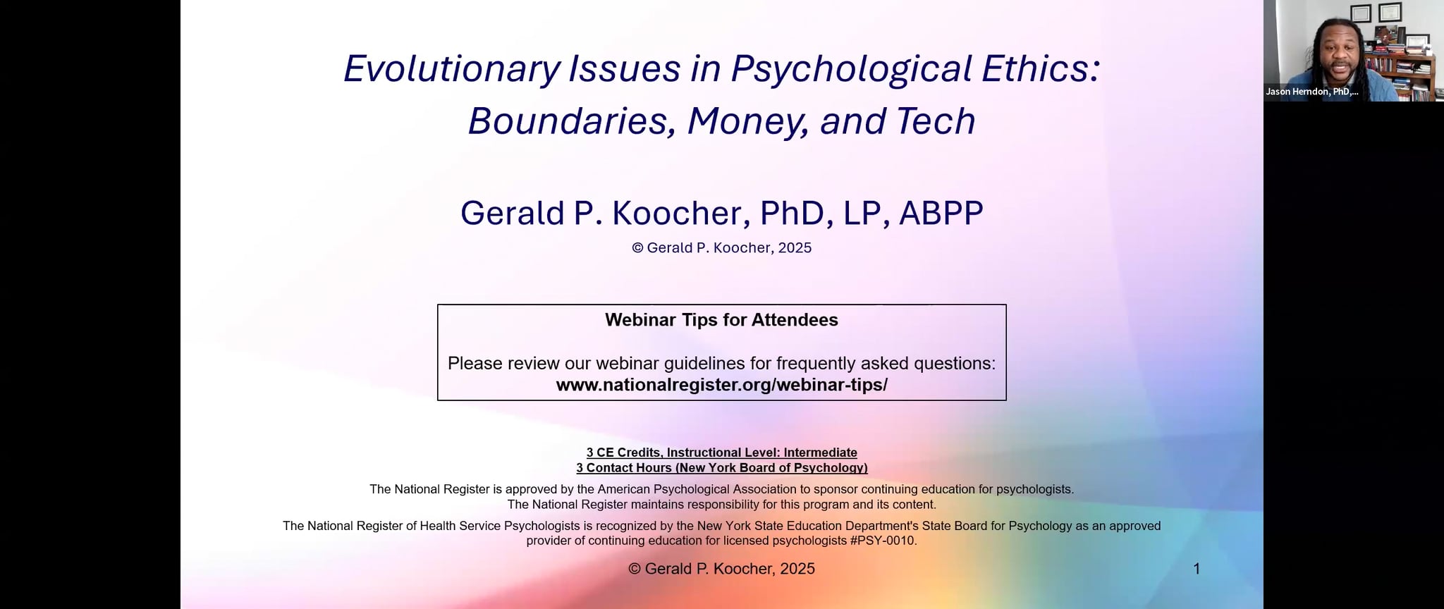 Evolutionary Issues in Psychological Ethics: Boundaries, Money, and Tech (Archived) featured image