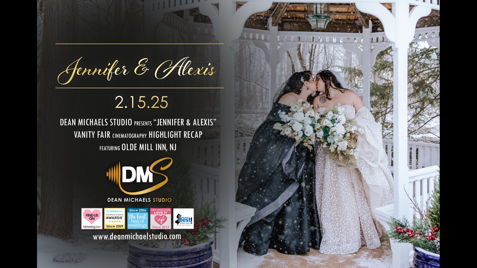 Jennifer & Alexis's Wedding Highlight Recap at The Olde Mill Inn, NJ
