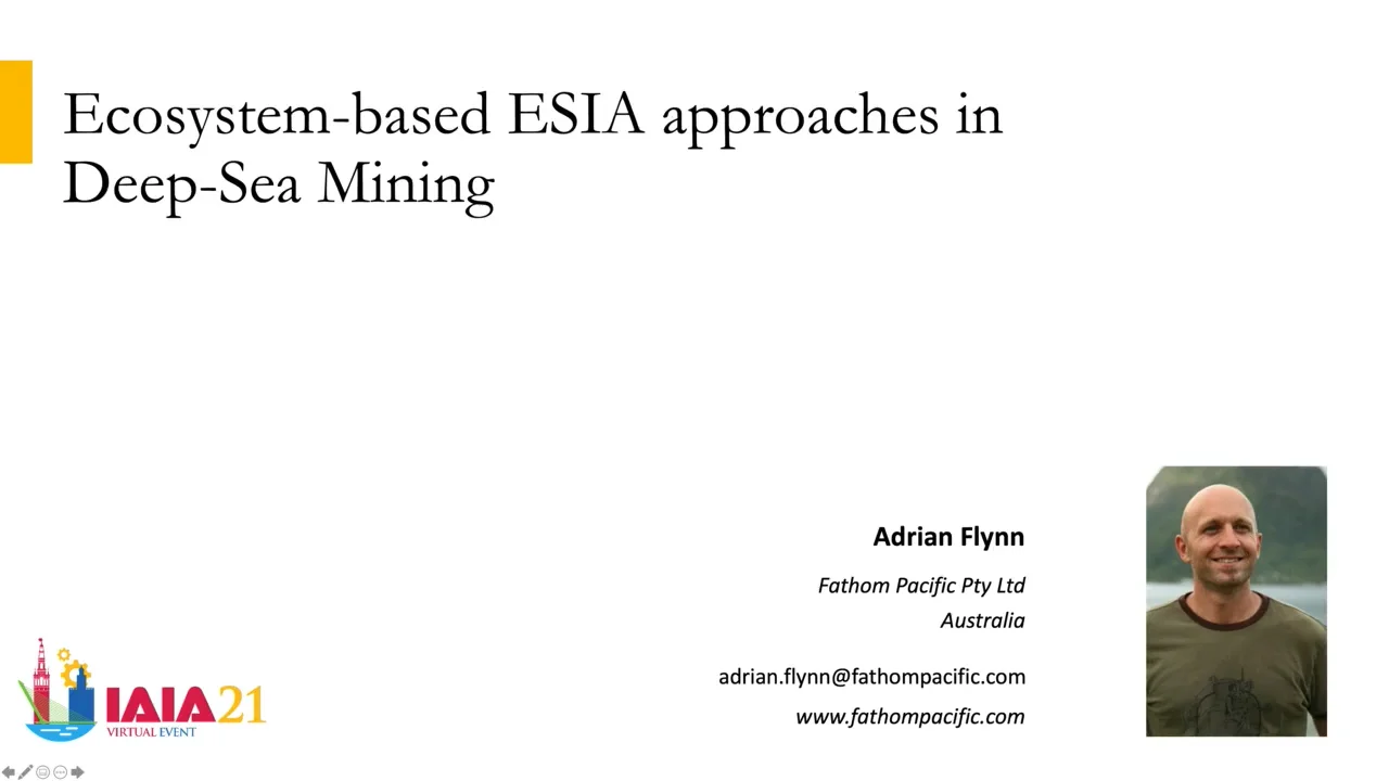 Ecosystem-based ESIA approaches - International Association for Impact Assessment virtual conference 2021