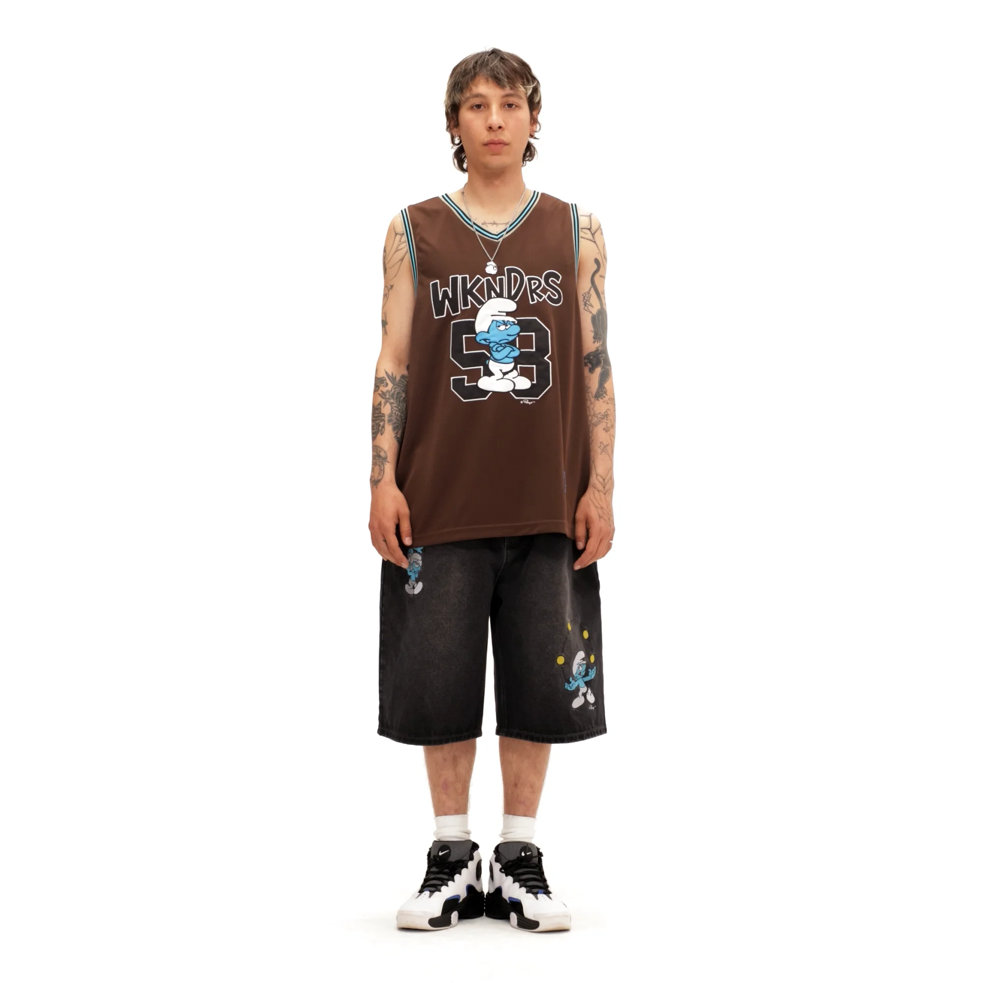 ★2025SS新作★WKNDRS X SMURFS★CARNIVAL DENIM SHORTS WKNDRS® x The Smurfs™ | 공식 온라인 스토어