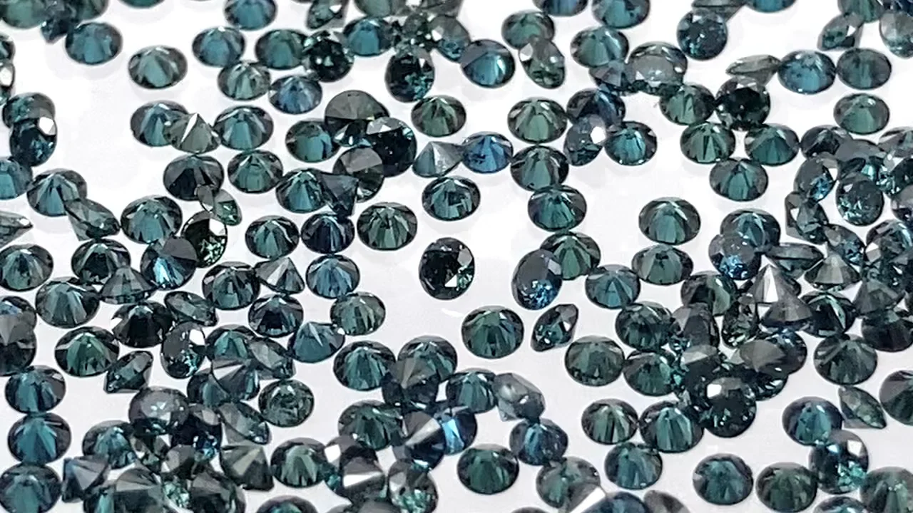 ブルーダイヤモンド ルース ラウンドファセットカット1.5×1.5mm 10粒