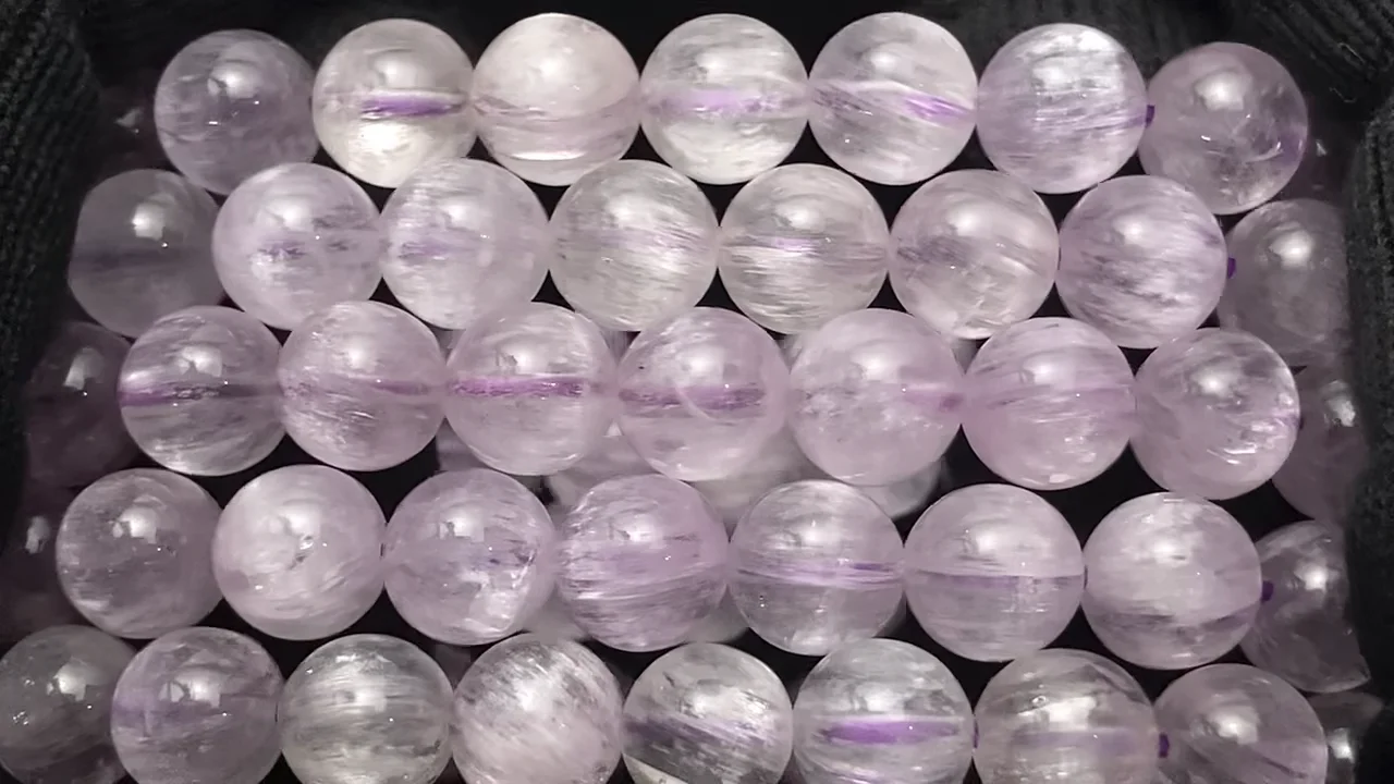 アフガニスタン産クンツァイト ラウンド8mm ブレスレット｜天然石