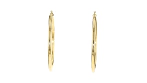Italian 3mm 14kt Yellow Gold Hoop Earrings