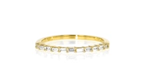 .15 ct. t.w. Baguette Lab-Grown Diamond Ring in 18kt Gold Vermeil