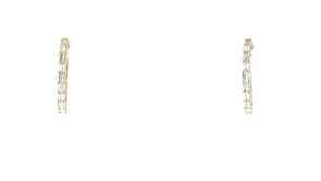 .20 ct. t.w. Baguette Lab-Grown Diamond Hoop Earrings in 18kt Gold Vermeil