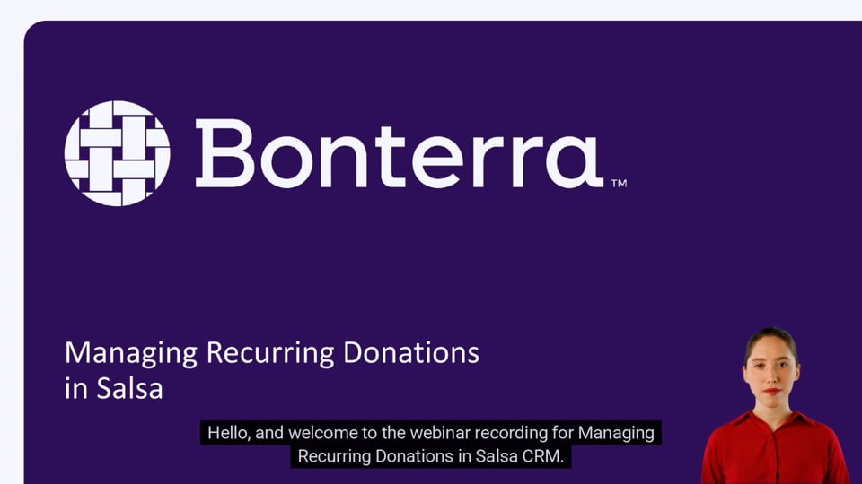 Managing Recurring Donations