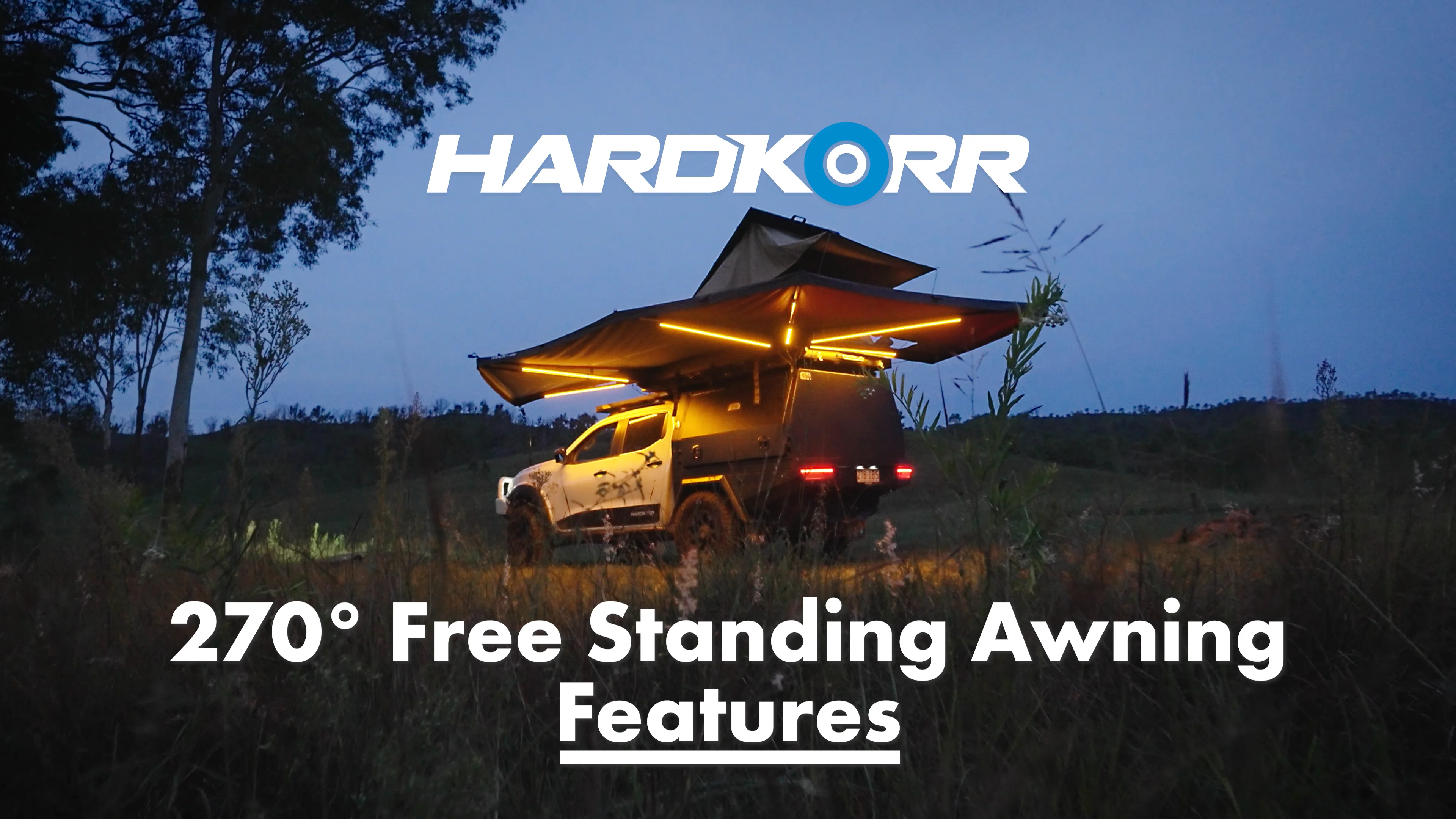 270 Degree XL Free Standing Awning w/ Tri-Colour LED