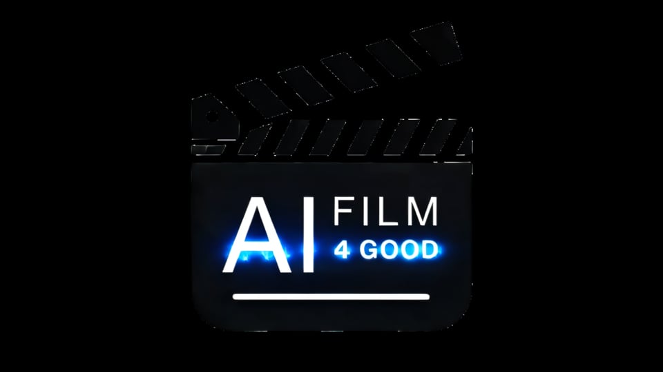 A futuristic amination of the AIFIlm4Good Production Studio Logo