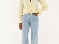 Yellow blouse with ruffle & bows | My Jewellery