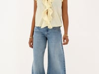 Yellow sleeveless top with ruffles & bows | My Jewellery