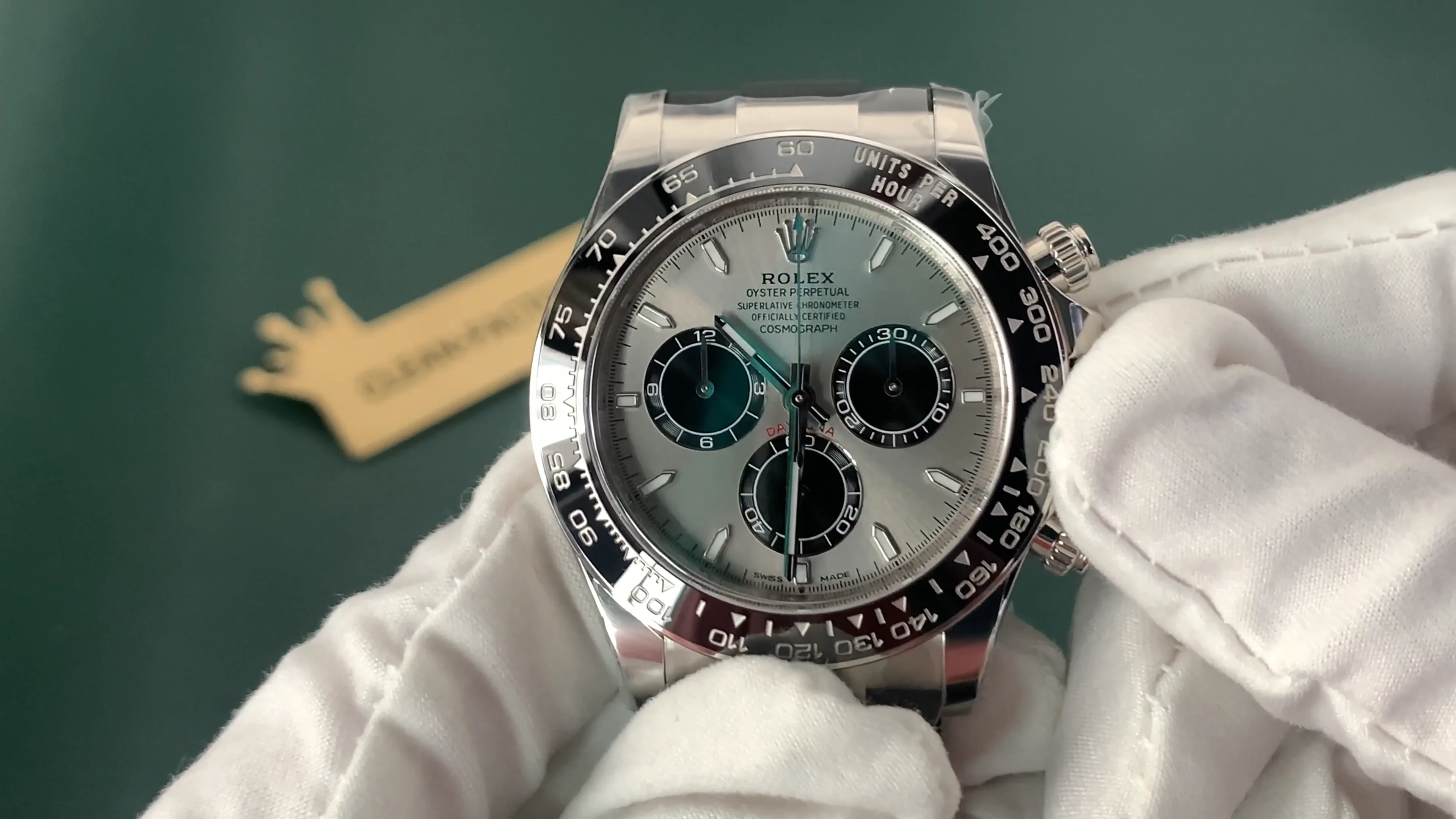 Clean Factory Rolex Daytona 126519LN Grey Panda Dial, Rubber