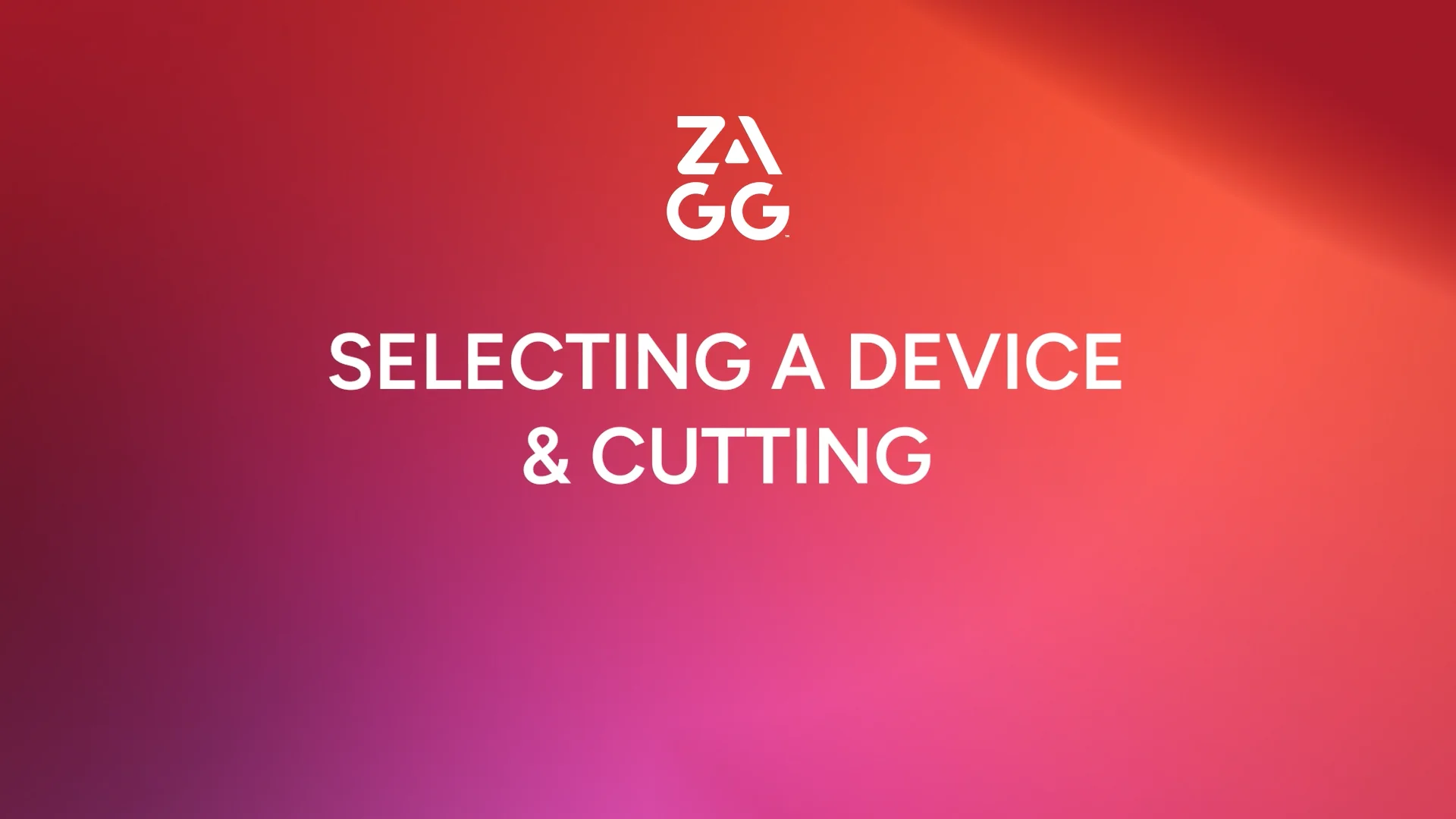 SmartShield Trainings - Selecting a Device & Cutting