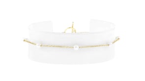 3-3.5mm Cultured Pearl Station Toggle Bracelet in 14kt Yellow Gold