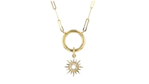 Diamond Sun Charm in 14kt Yellow Gold