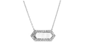 .15 ct. t.w. Diamond Personalized Geometric Bar Necklace in Sterling Silver