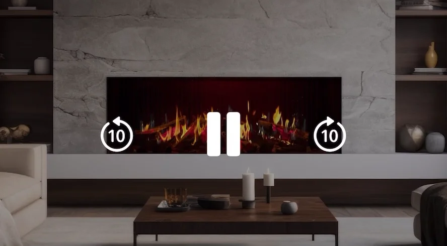 The DaVinci 59 GreenSmart Electric Right Corner Fireplace™ - By