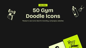 Animated Gym Doodle Icons, an Outline Icon by Vectors Market (Thumbnail 4 of 4)
