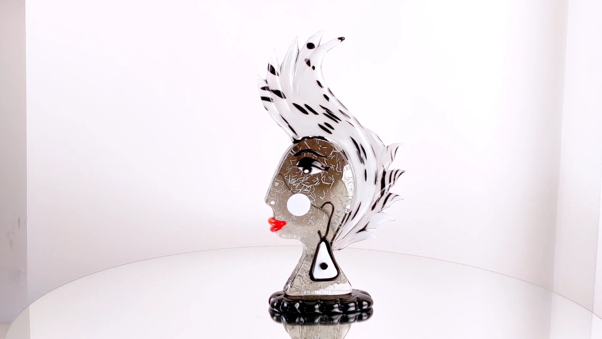 MURANO Formia ムラノ アート ガラス フィギュリン 女性像 MURANO Formia ムラノ アート ガラス フィギュリン 女性像