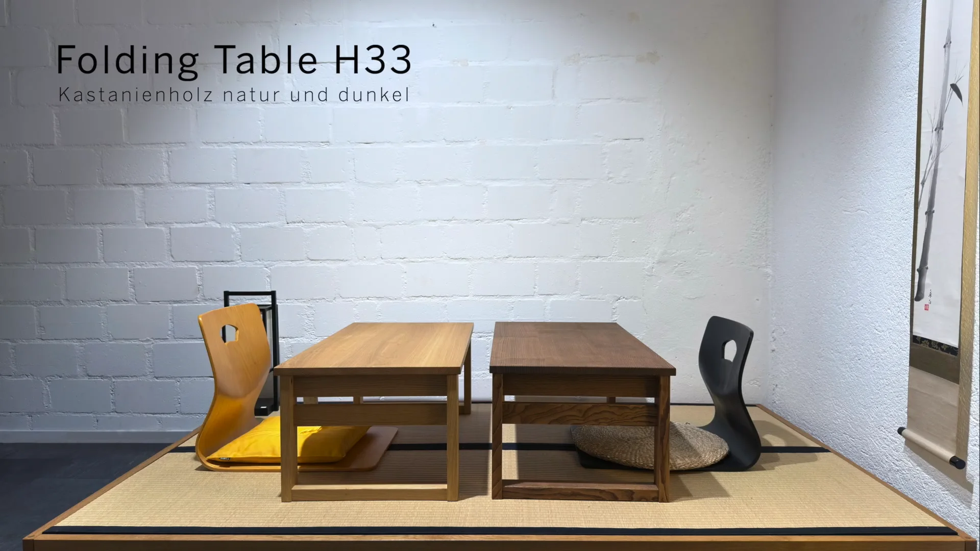 Metallfrei, Klapptisch multifunktional, Massivholz, Beistelltisch