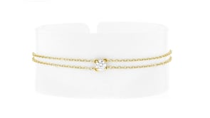 .25 Carat Lab-Grown Diamond Two-Strand Bracelet in 14kt Yellow Gold