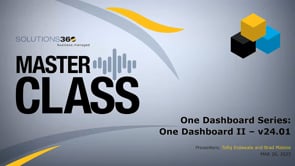 One Dashboard Series: One Dashboard II v24.01