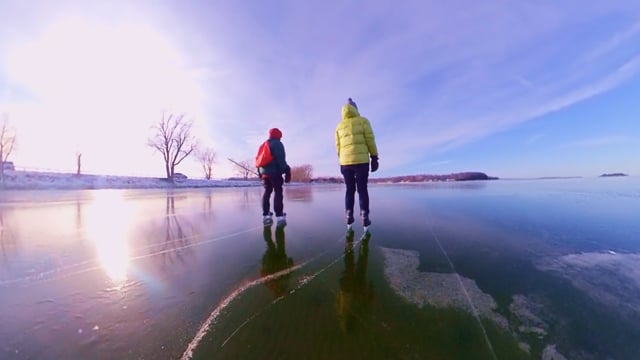 Slow Motion Ice Skating in 360