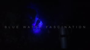 1272_Underwater photographer diving with uv light capture coral fluorescence