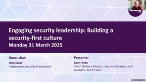 SASIG Webinar - Engaging security leadership: Building a security-first culture 2025-03-31 10:00:06