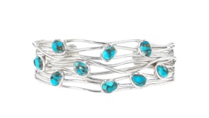Turquoise Highway Cuff Bracelet in Sterling Silver