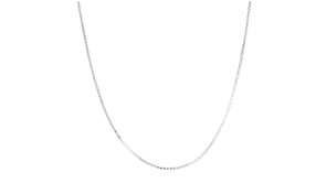 .7mm 14kt White Gold Adjustable Box-Chain Necklace