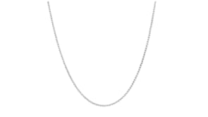 1mm 14kt White Gold Adjustable Wheat-Chain Necklace