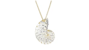 Italian 18kt Gold Over Sterling and Sterling Silver Seashell Necklace