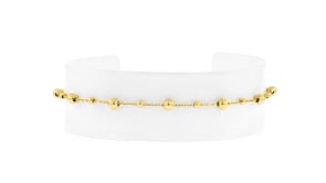 Italian 18kt Yellow Gold Bead Station Bracelet