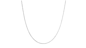 1mm 14kt White Gold Adjustable Rope-Chain Necklace