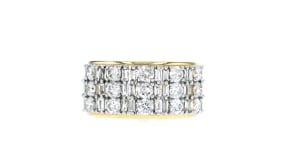 2.00 ct. t.w. Round and Baguette Diamond Ring in 14kt Yellow Gold
