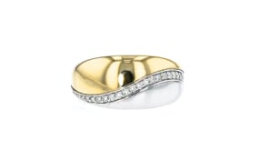 .15 ct. t.w. Diamond Wave Ring in 14kt Two-Tone Gold
