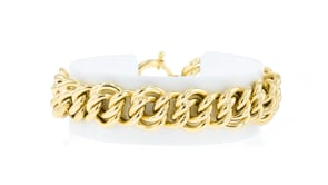 18kt Gold Over Sterling Double-Curb Link Bracelet