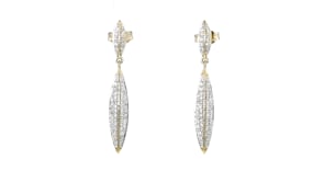 .50 ct. t.w. Diamond Oval Drop Earrings in 18kt Gold Over Sterling