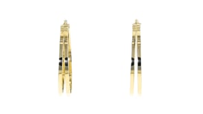 Italian 14kt Yellow Gold Double-Hoop Earrings