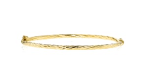 Italian 14kt Yellow Gold Twisted Bangle Bracelet