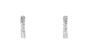 1.00 ct. t.w. Baguette Diamond Chevron Hoop Earrings in 14kt White Gold