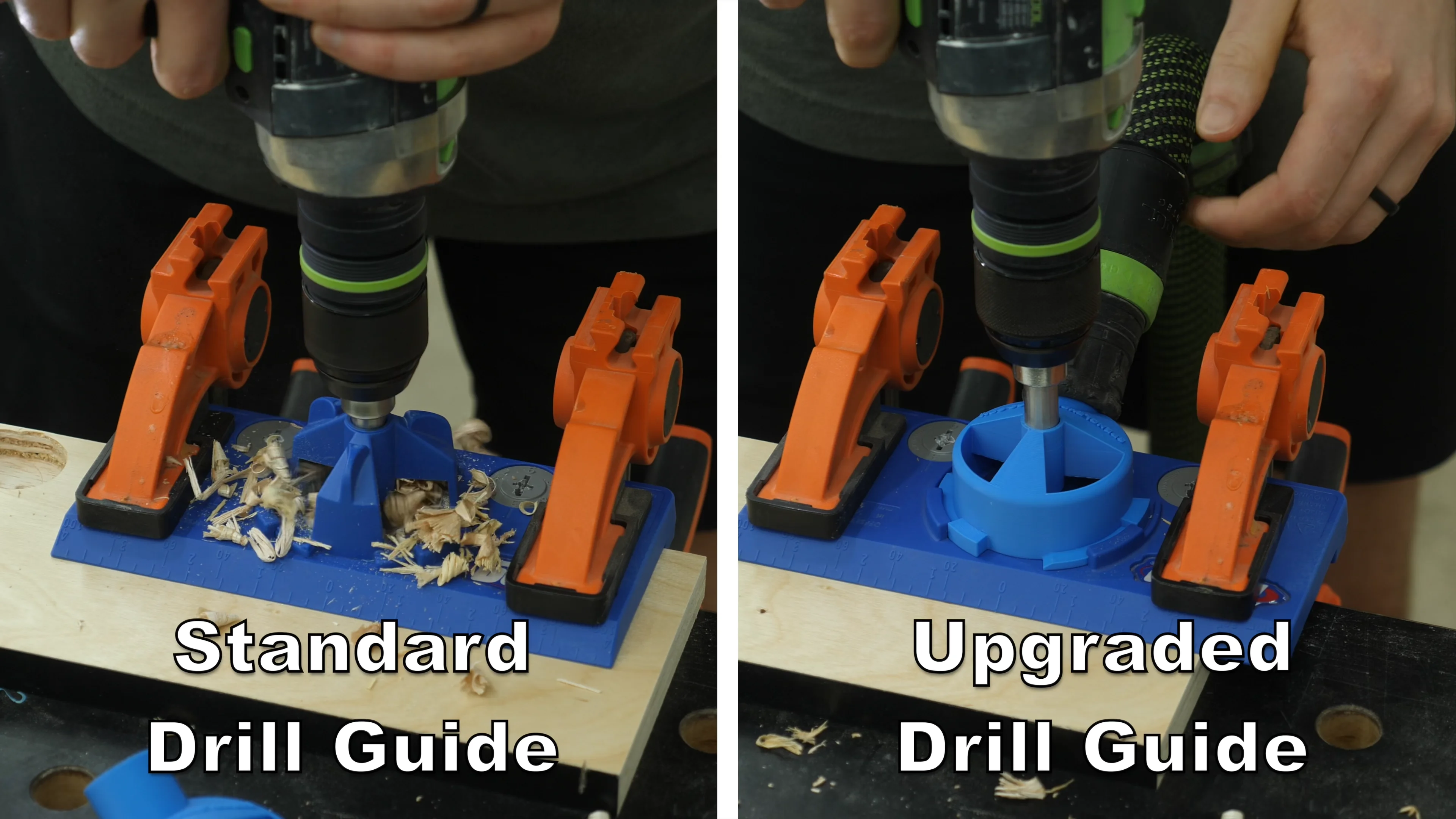 Kreg Concealed Hinge Jig Dust Collection Drill Guide Cup
