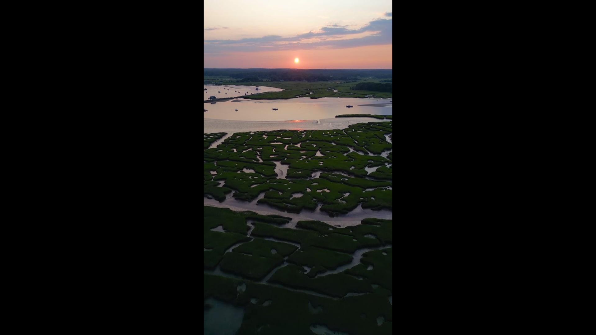 Marshfield Sunset Drone