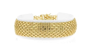 Italian 14kt Yellow Gold Bismark-Link Bracelet